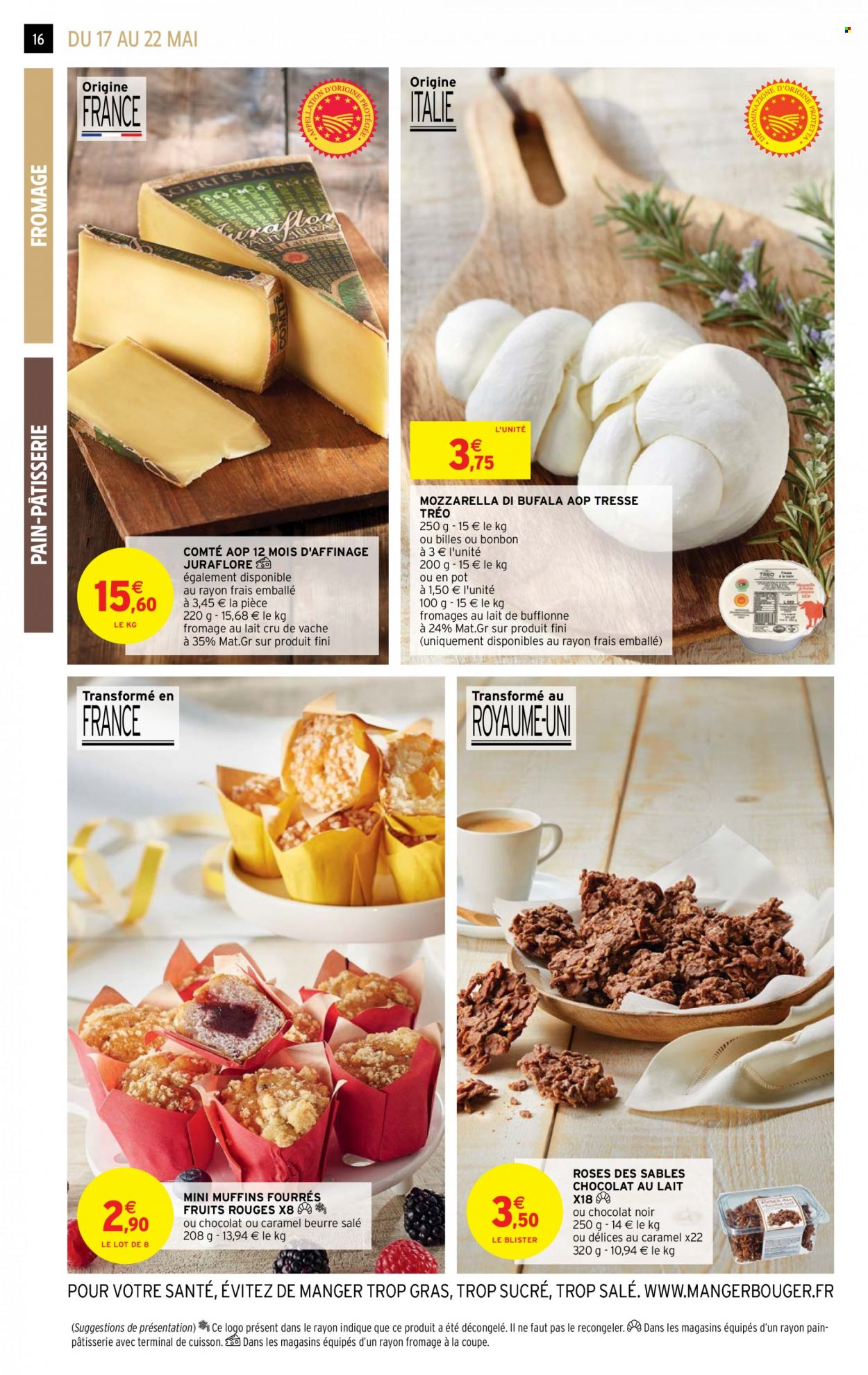 thumbnail - Catalogue Intermarché Super - 17/05/2022 - 22/05/2022 - Produits soldés - Comté, fromage, mozzarella, bonbons. Page 16.