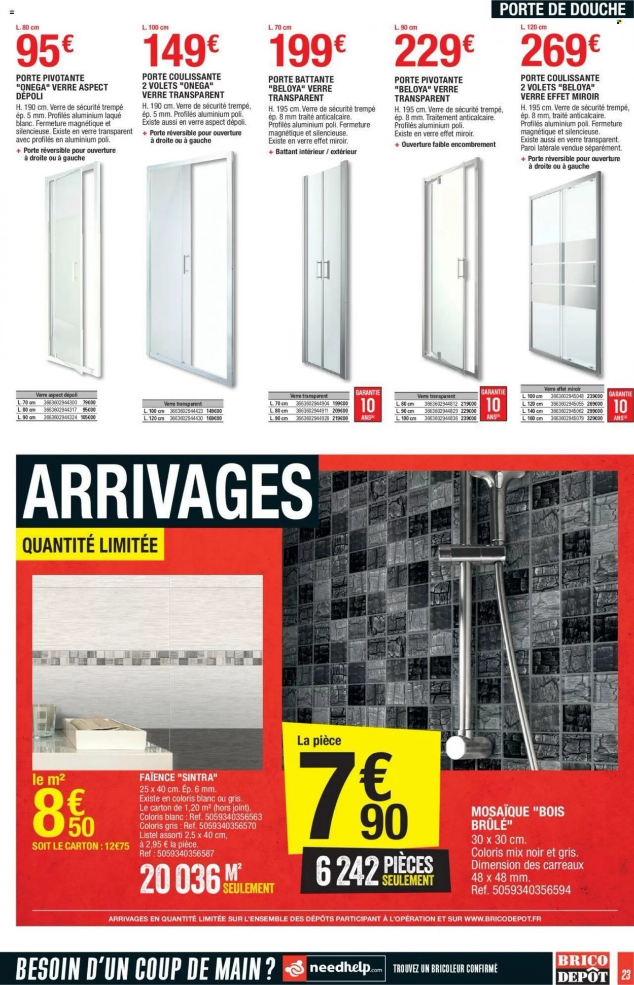 thumbnail - Catalogue Brico Dépôt - 13/05/2022 - 26/05/2022 - Produits soldés - verre, miroir. Page 23.