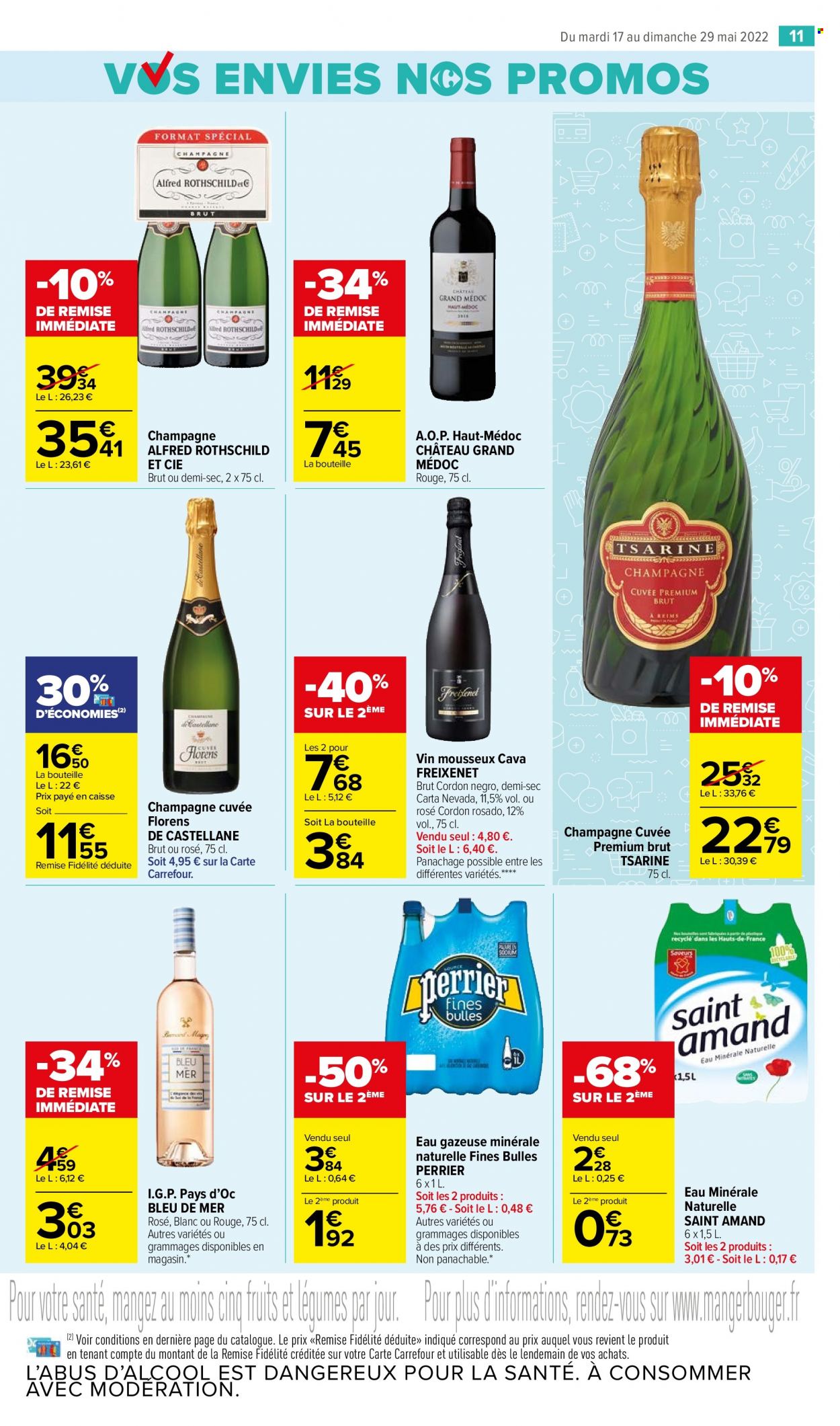 thumbnail - Catalogue Carrefour Market - 17/05/2022 - 29/05/2022 - Produits soldés - eau gazeuse, eau minérale, eau minérale naturelle, Perrier, champagne, vin. Page 13.