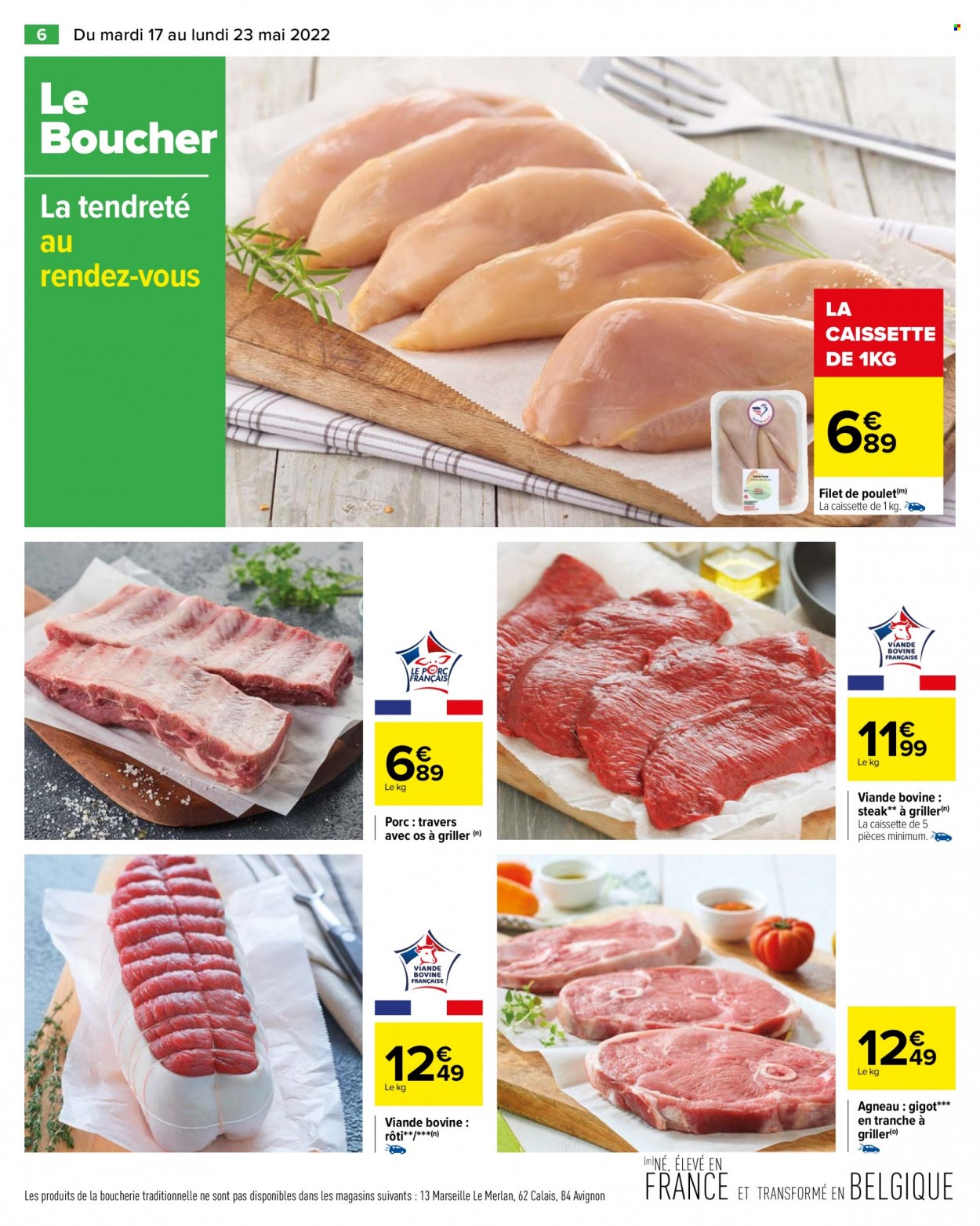 thumbnail - Catalogue Carrefour Hypermarchés - 17/05/2022 - 23/05/2022 - Produits soldés - steak. Page 8.