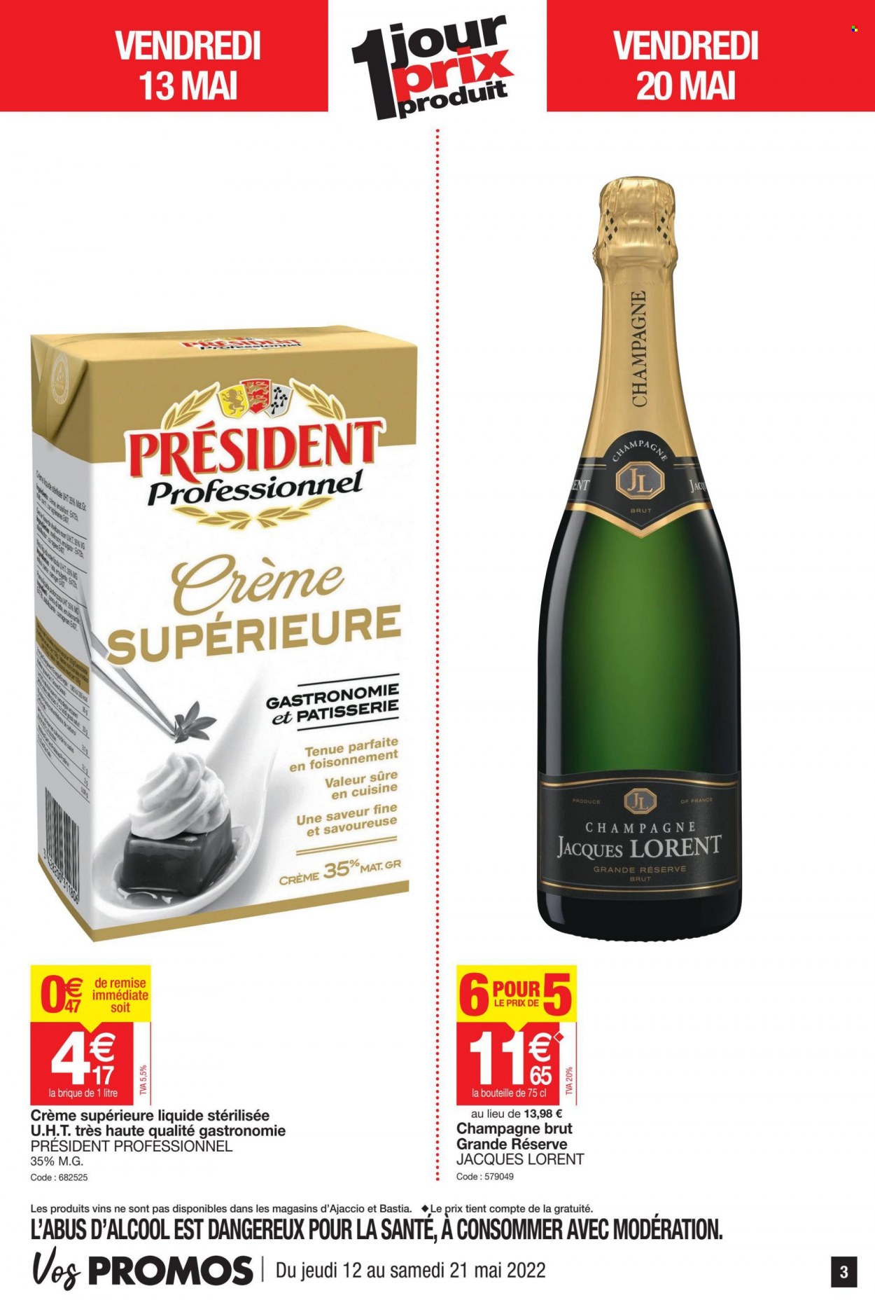 thumbnail - Catalogue Promocash - 12/05/2022 - 21/05/2022 - Produits soldés - Président, champagne, vin. Page 3.