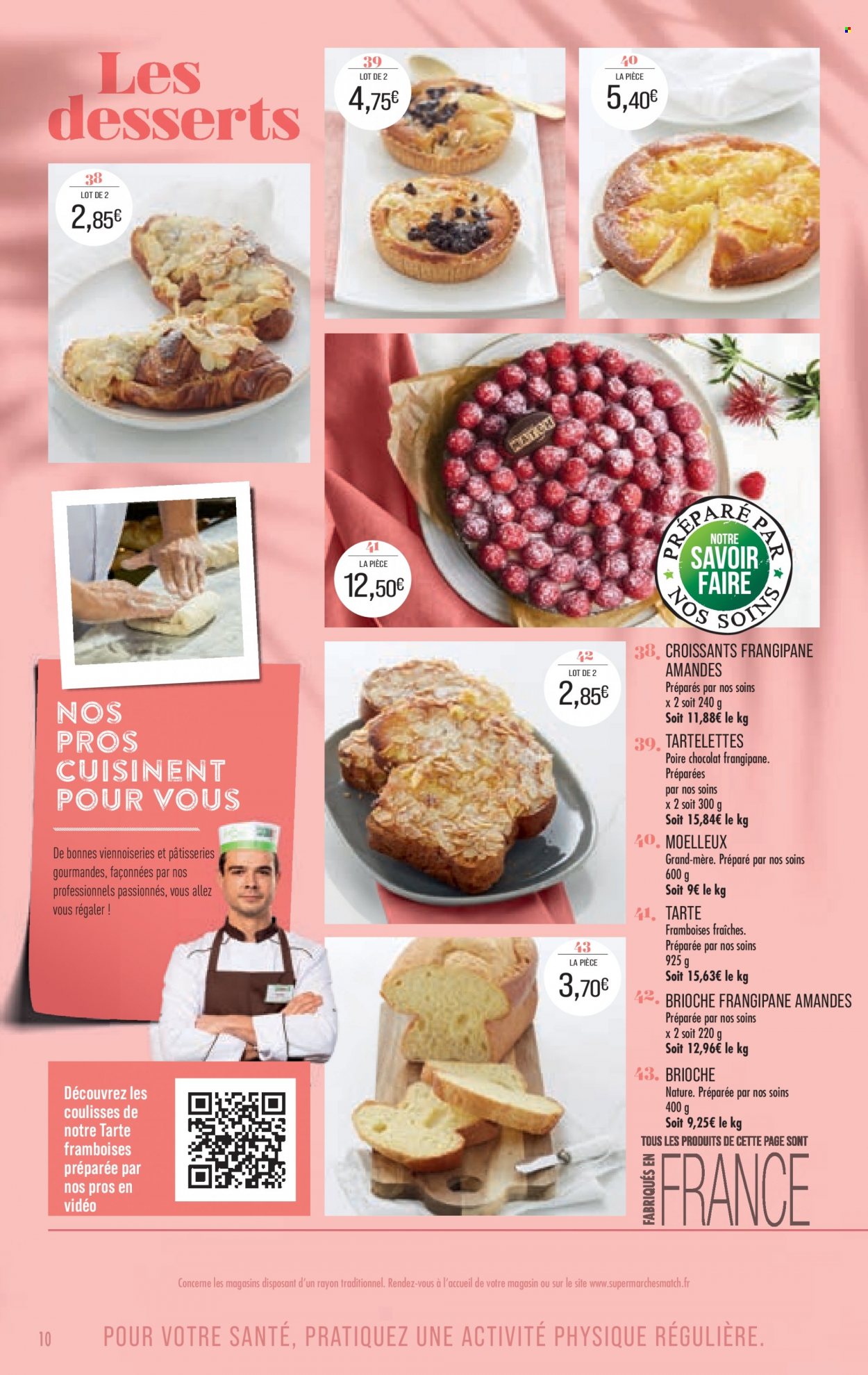 thumbnail - Catalogue Supermarché Match - 12/05/2022 - 30/09/2022 - Produits soldés - tarte, croissant, brioche, tartelettes, chocolat, amandes. Page 10.