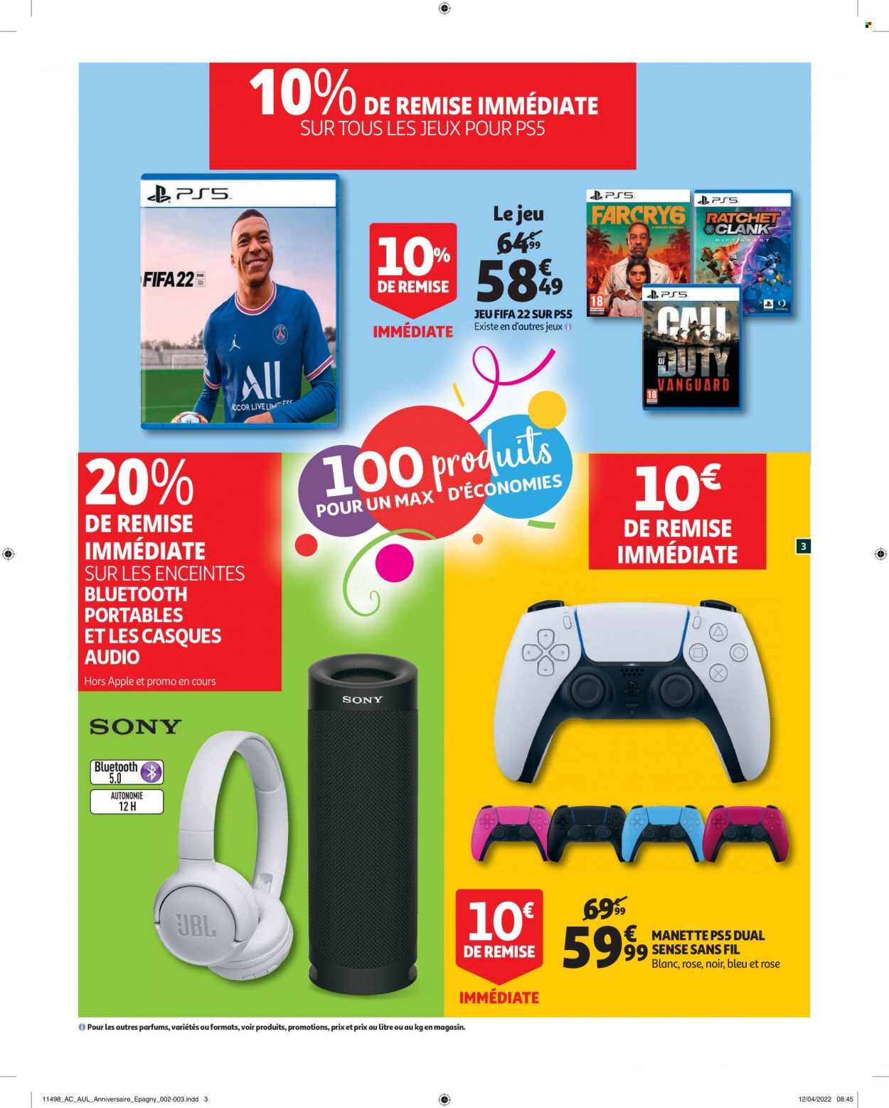 thumbnail - Catalogue Auchan - 11/05/2022 - 17/05/2022 - Produits soldés - Apple, Sony, JBL. Page 3.