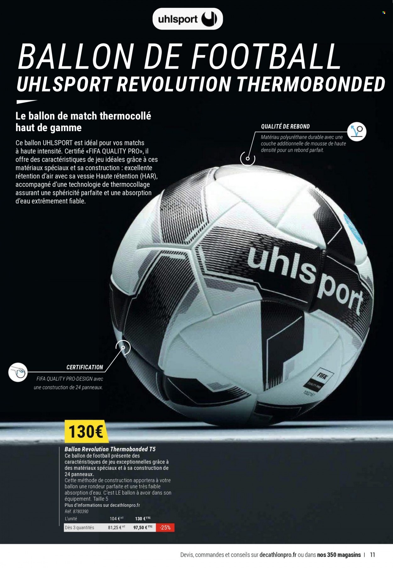 thumbnail - Catalogue Decathlon - Produits soldés - ballon de football. Page 11.