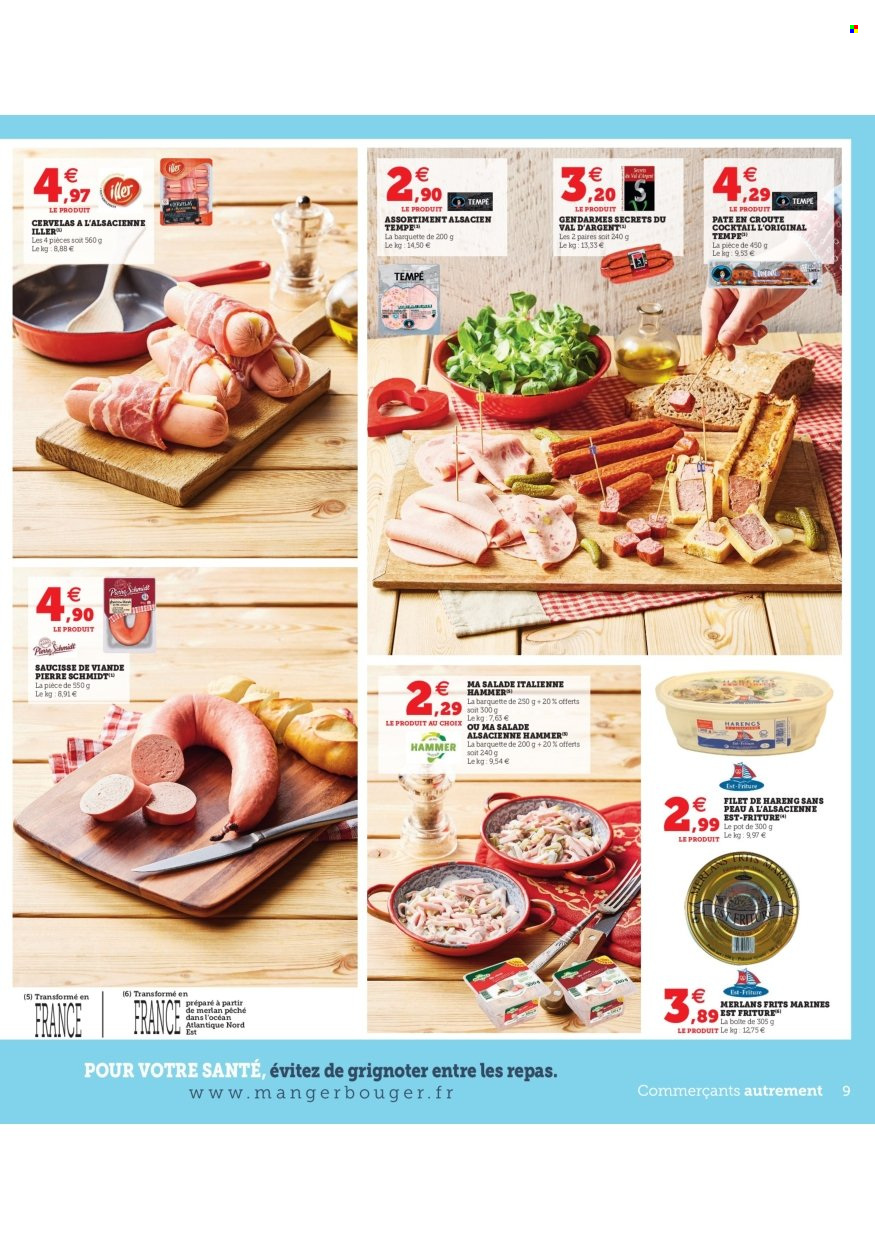 thumbnail - Catalogue Magasins U - 17/05/2022 - 21/05/2022 - Produits soldés - salade, hareng, pâté en croûte, cervelas, saucisse. Page 9.