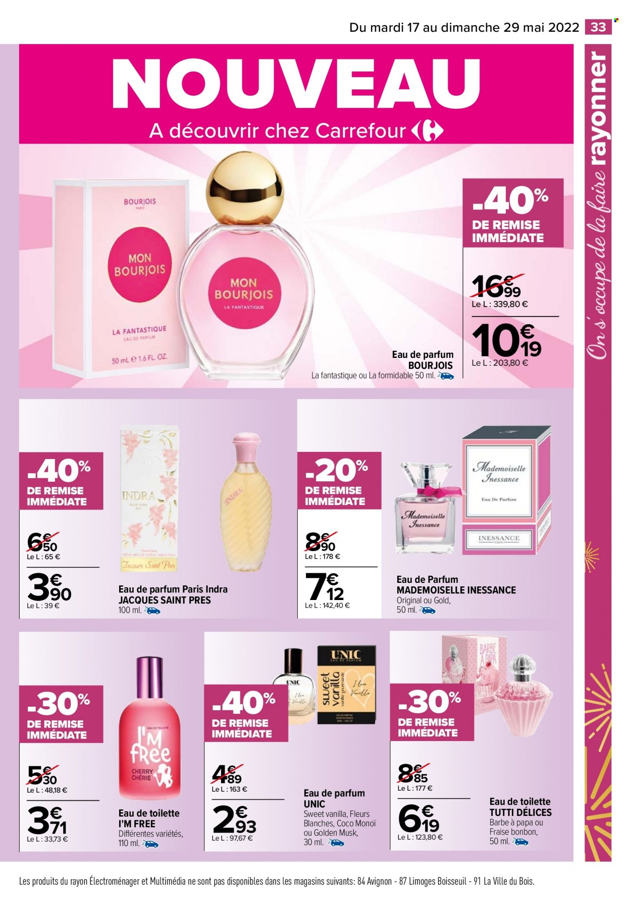 thumbnail - Catalogue Carrefour Hypermarchés - 17/05/2022 - 29/05/2022 - Produits soldés - bonbons, eau de parfum, eau de toilette, Barbe à papa, fleur. Page 35.