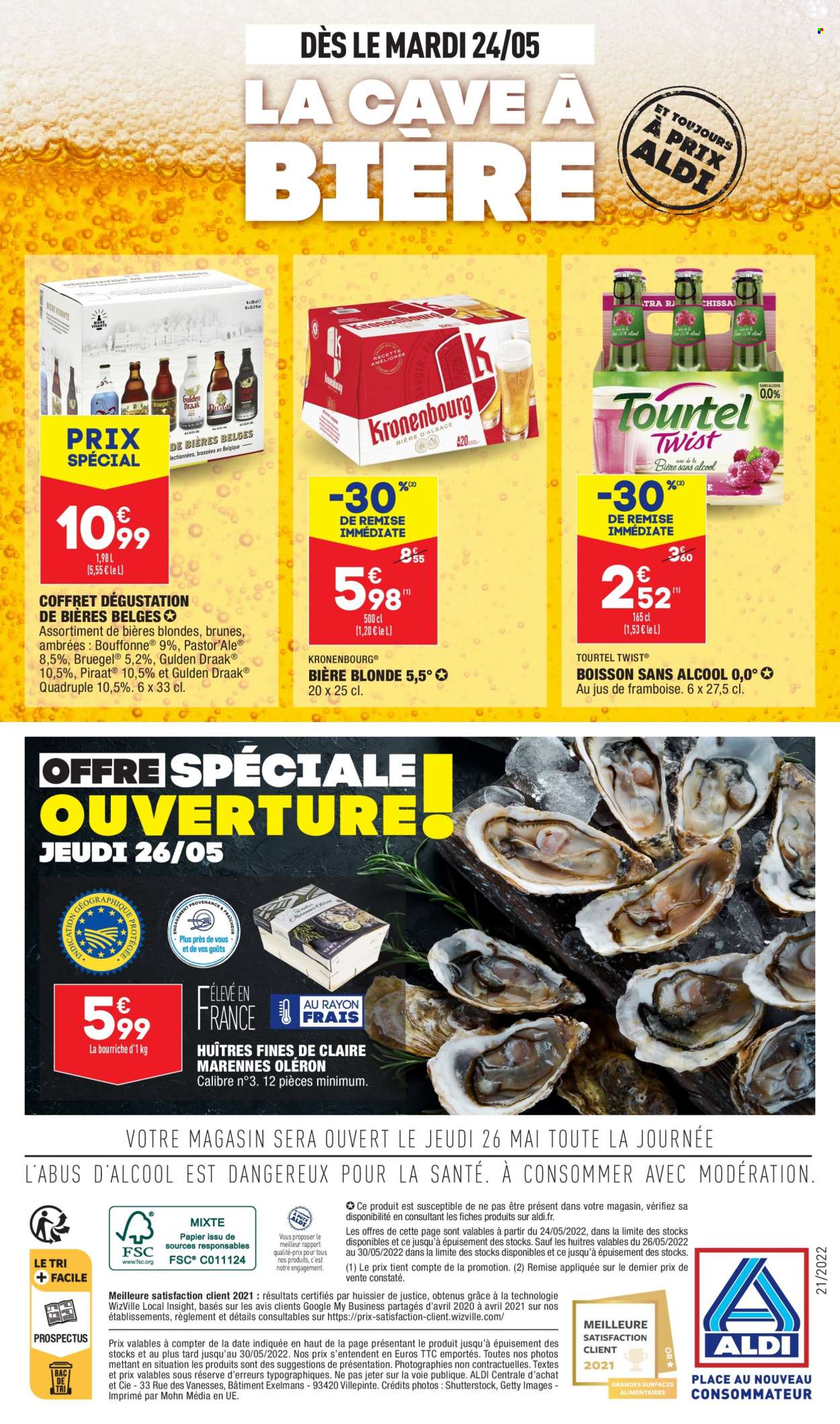 thumbnail - Catalogue ALDI - 24/05/2022 - 30/05/2022 - Produits soldés - bière blonde, huître, coffret. Page 26.