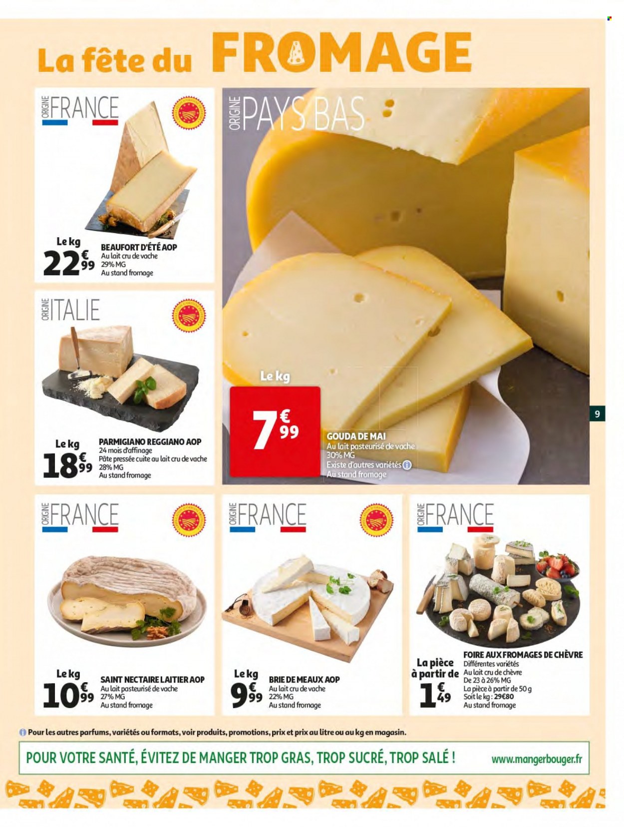 thumbnail - Catalogue Auchan - 18/05/2022 - 24/05/2022 - Produits soldés - Brie, Beaufort, fromage, parmesan. Page 9.