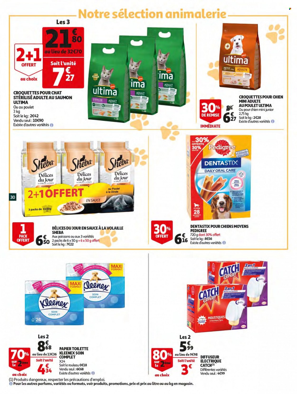thumbnail - Catalogue Auchan - 18/05/2022 - 24/05/2022 - Produits soldés - papier toilette, diffuseur, croquettes chat, Sheba, Pedigree, croquettes chien, dentastix. Page 30.