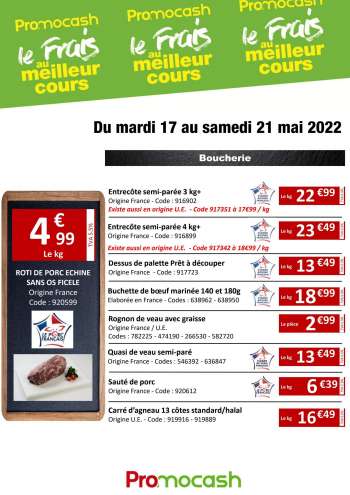 Catalogue Promocash - 17/05/2022 - 21/05/2022.