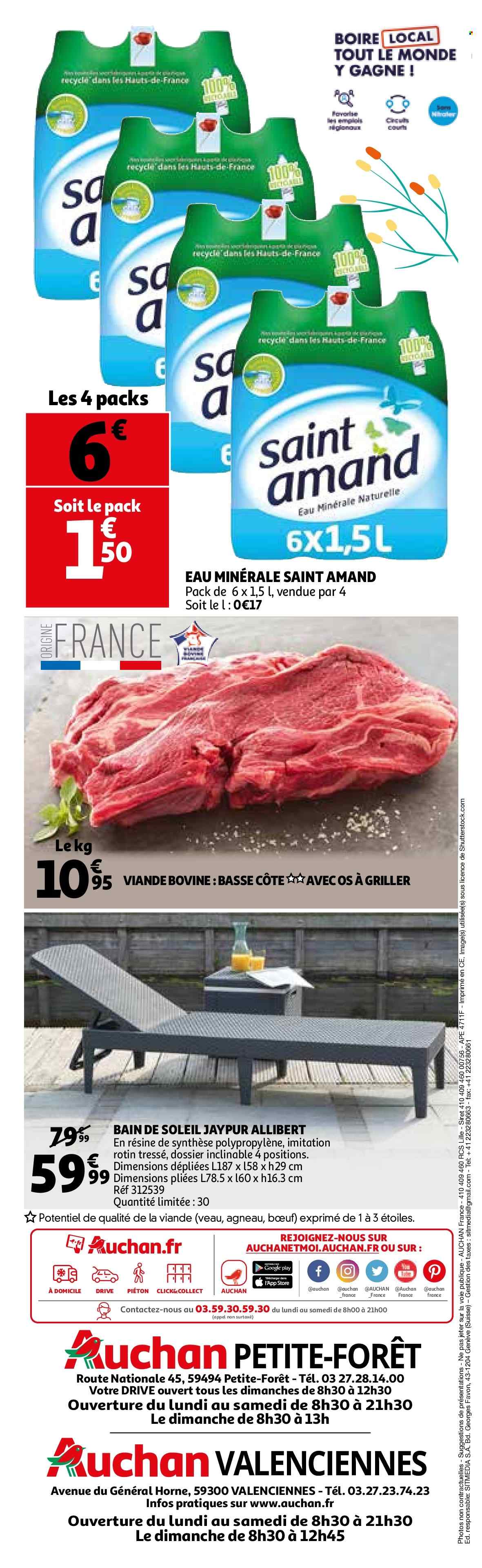 thumbnail - Catalogue Auchan - 26/05/2022 - 26/05/2022 - Produits soldés - viande de veau, eau minérale, bain de soleil. Page 2.