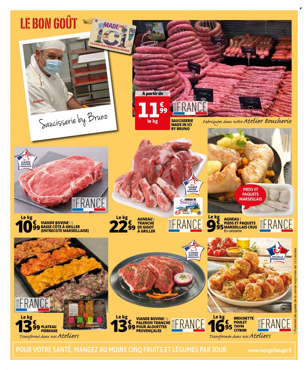 thumbnail - Catalogue Auchan - 17/05/2022 - 24/05/2022 - Produits soldés - poulet, entrecôte, côte à griller. Page 3.