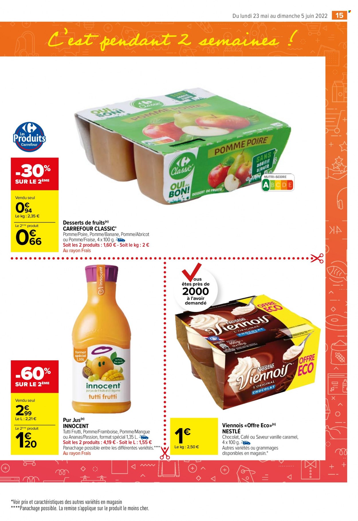 thumbnail - Catalogue Carrefour Market - 23/05/2022 - 05/06/2022 - Produits soldés - Nestlé, chocolat, jus, pur jus. Page 17.