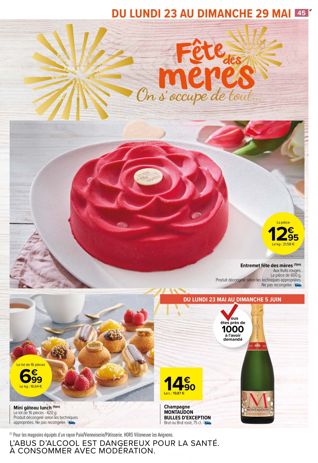 thumbnail - Catalogue Carrefour Market - 23/05/2022 - 05/06/2022 - Produits soldés - gâteau, pain, champagne. Page 47.