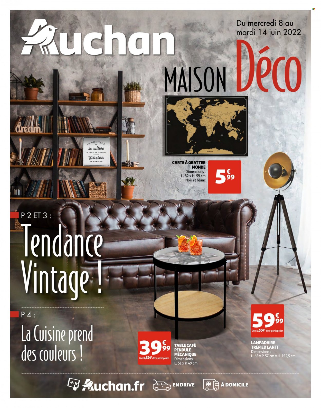 thumbnail - Catalogue Auchan - 08/06/2022 - 14/06/2022 - Produits soldés - café, maison, lampadaire. Page 1.