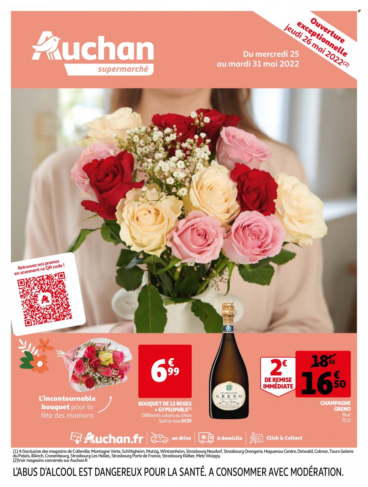 thumbnail - Catalogue Auchan - 25/05/2022 - 31/05/2022 - Produits soldés - champagne. Page 1.