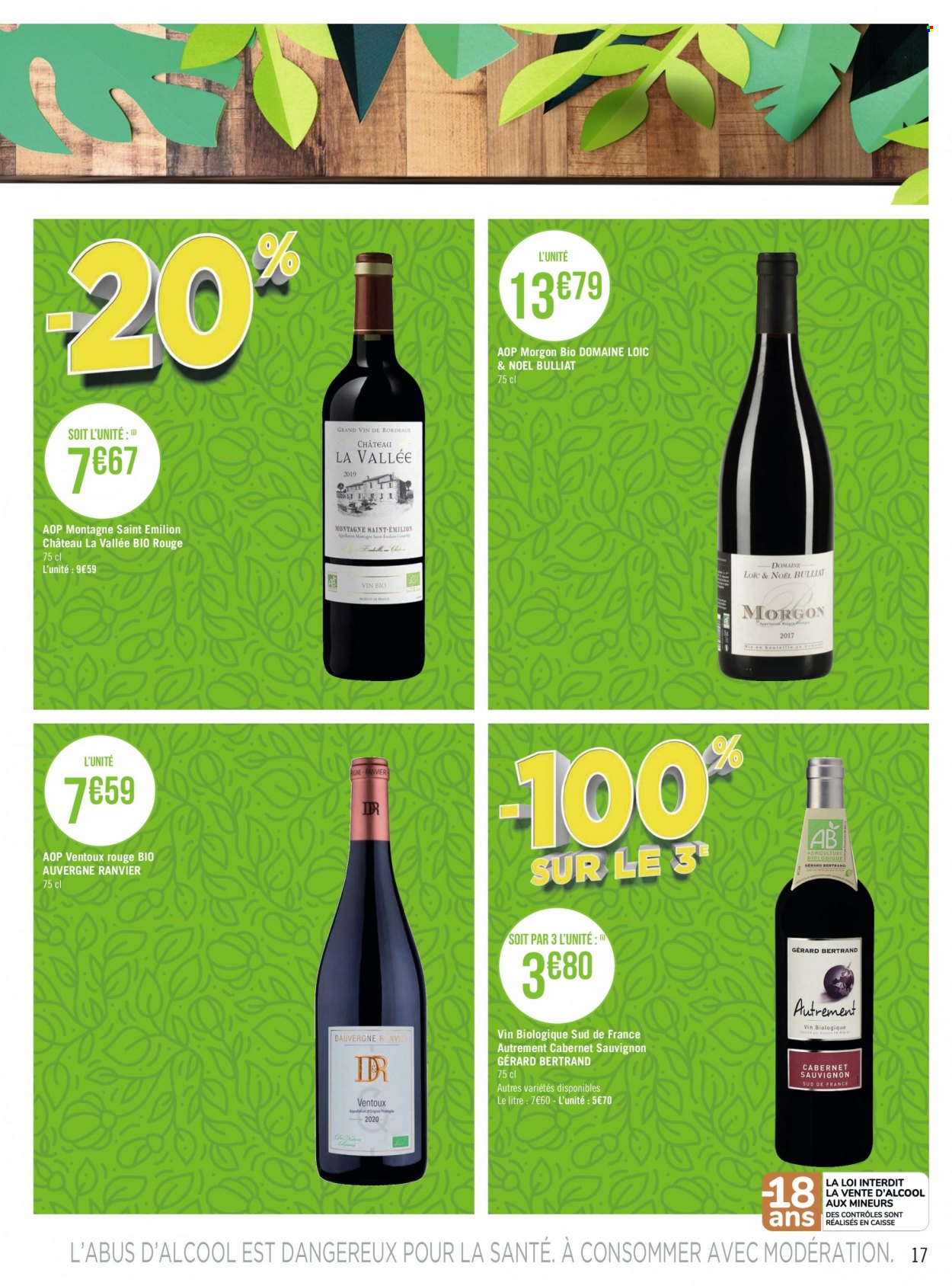 thumbnail - Catalogue Géant Casino - 23/05/2022 - 05/06/2022 - Produits soldés - Bordeaux, vin blanc, vin rouge, vin, Cabernet Sauvignon. Page 17.
