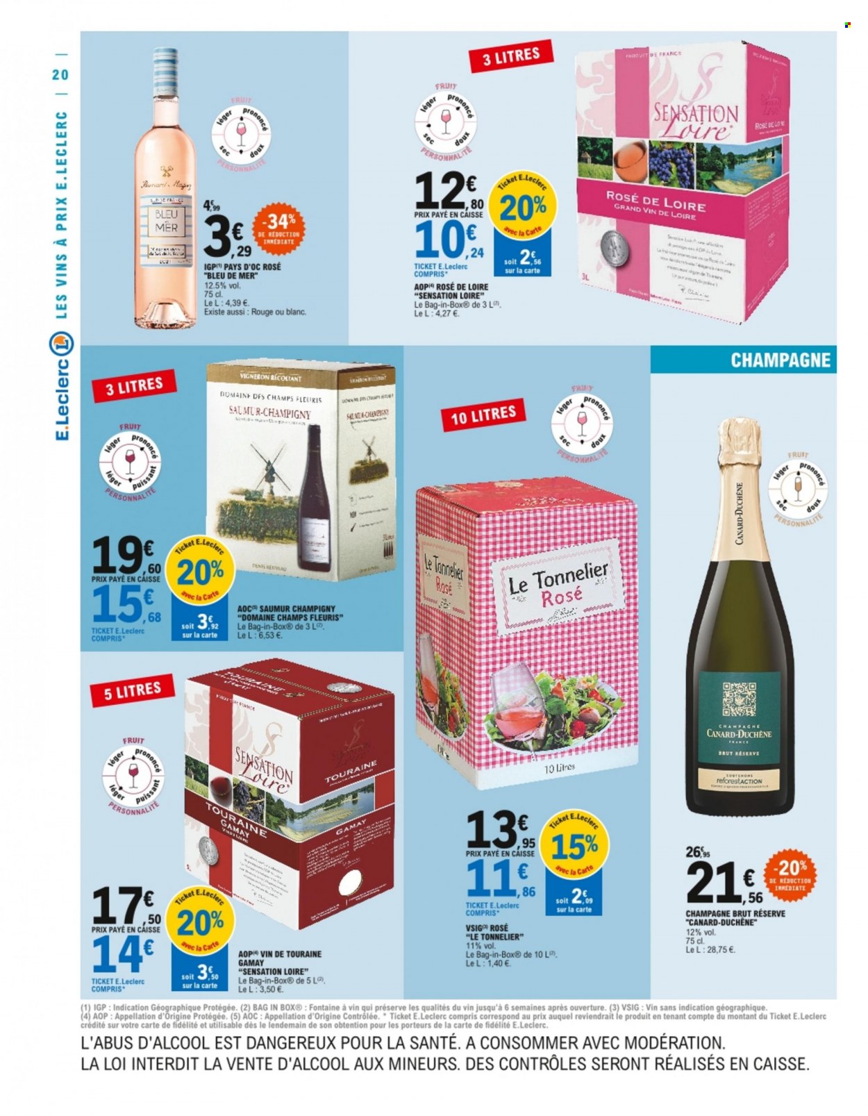 thumbnail - Catalogue E.Leclerc - 24/05/2022 - 28/05/2022 - Produits soldés - champagne. Page 20.