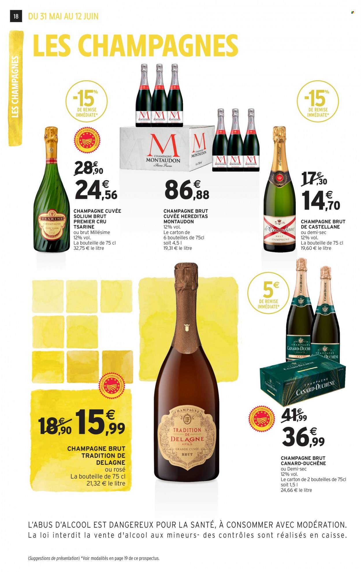 thumbnail - Catalogue Intermarché - 31/05/2022 - 12/06/2022 - Produits soldés - champagne. Page 18.
