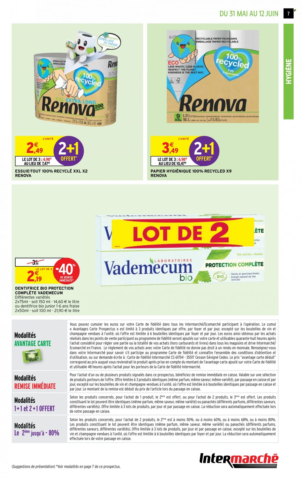 thumbnail - Catalogue Intermarché Express - 31/05/2022 - 12/06/2022 - Produits soldés - alcool, champagne, papier toilette, essuie-tout, dentifrice. Page 7.