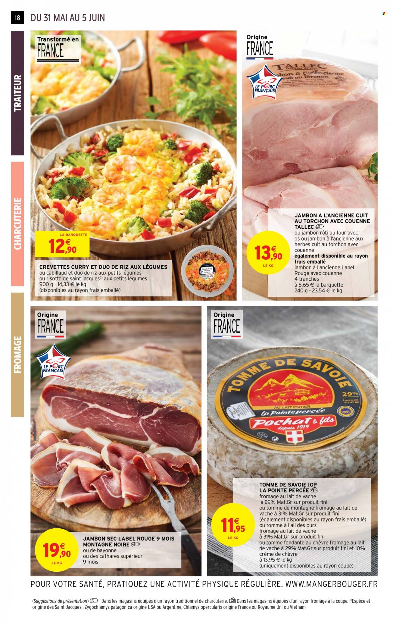 thumbnail - Catalogue Intermarché Contact - 31/05/2022 - 12/06/2022 - Produits soldés - crevettes, risotto, jambon sec, fromage, curry. Page 18.