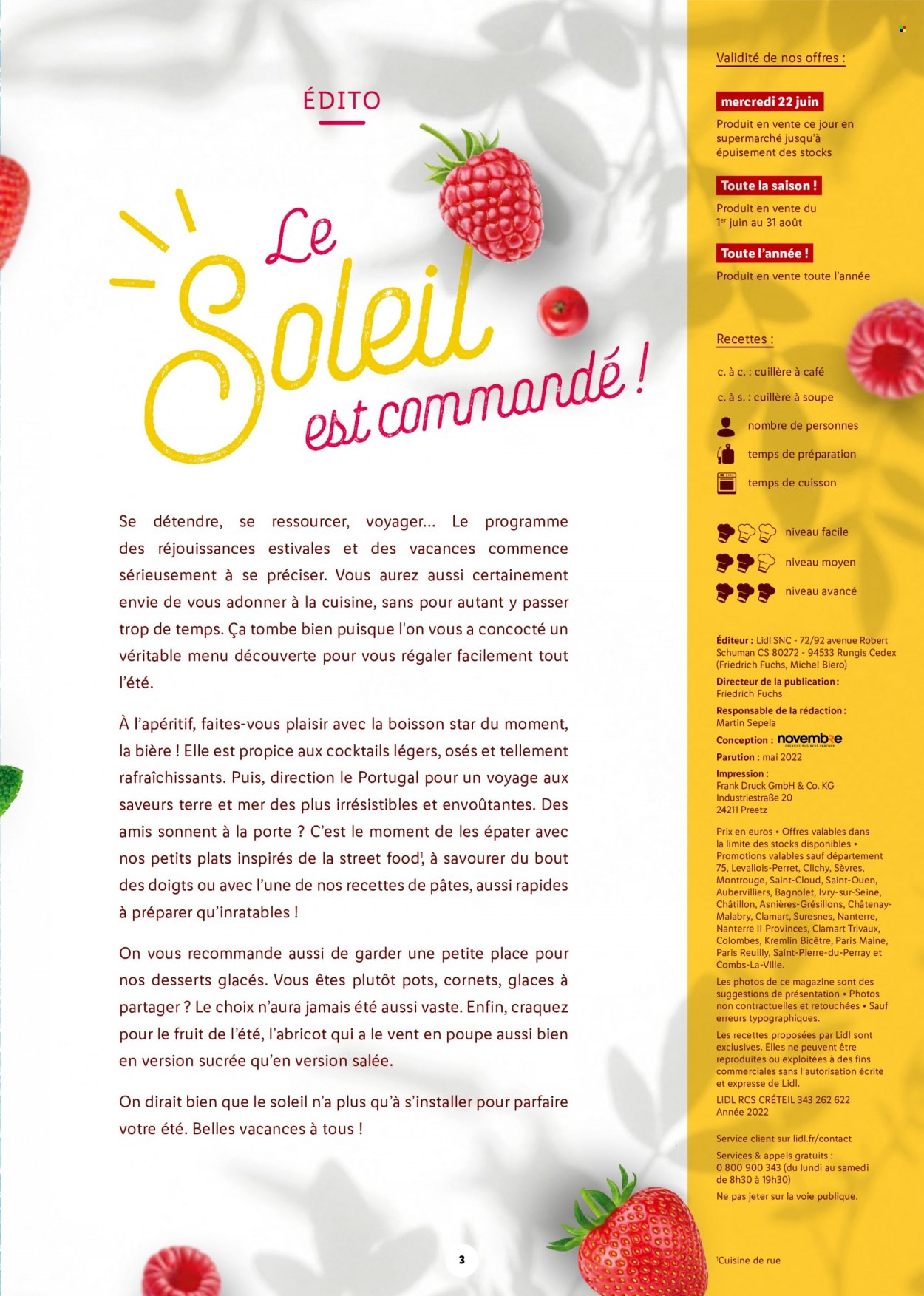 thumbnail - Catalogue Lidl - 01/06/2022 - 31/08/2022 - Produits soldés - abricots, magazine. Page 3.