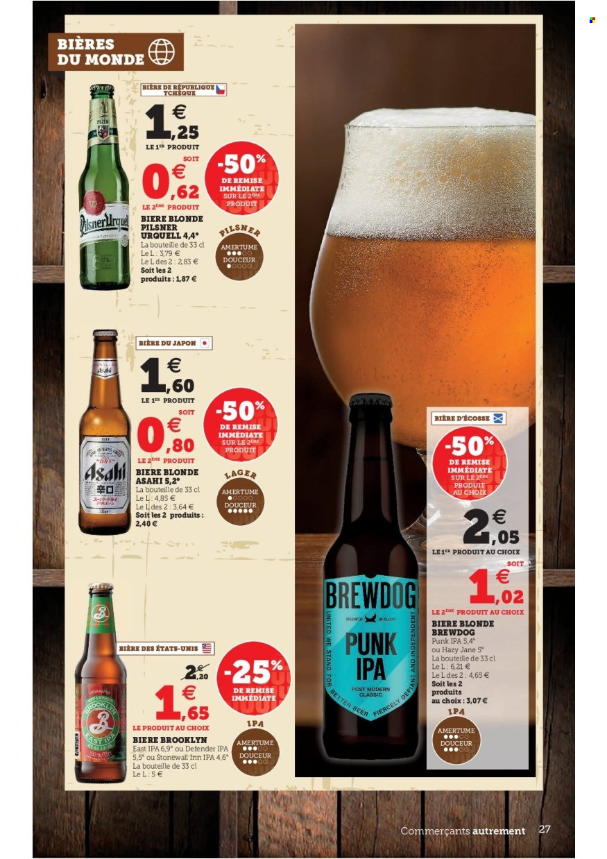 thumbnail - Catalogue SUPER U - 31/05/2022 - 11/06/2022 - Produits soldés - bière, bière blonde, alcool, Brewdog. Page 27.