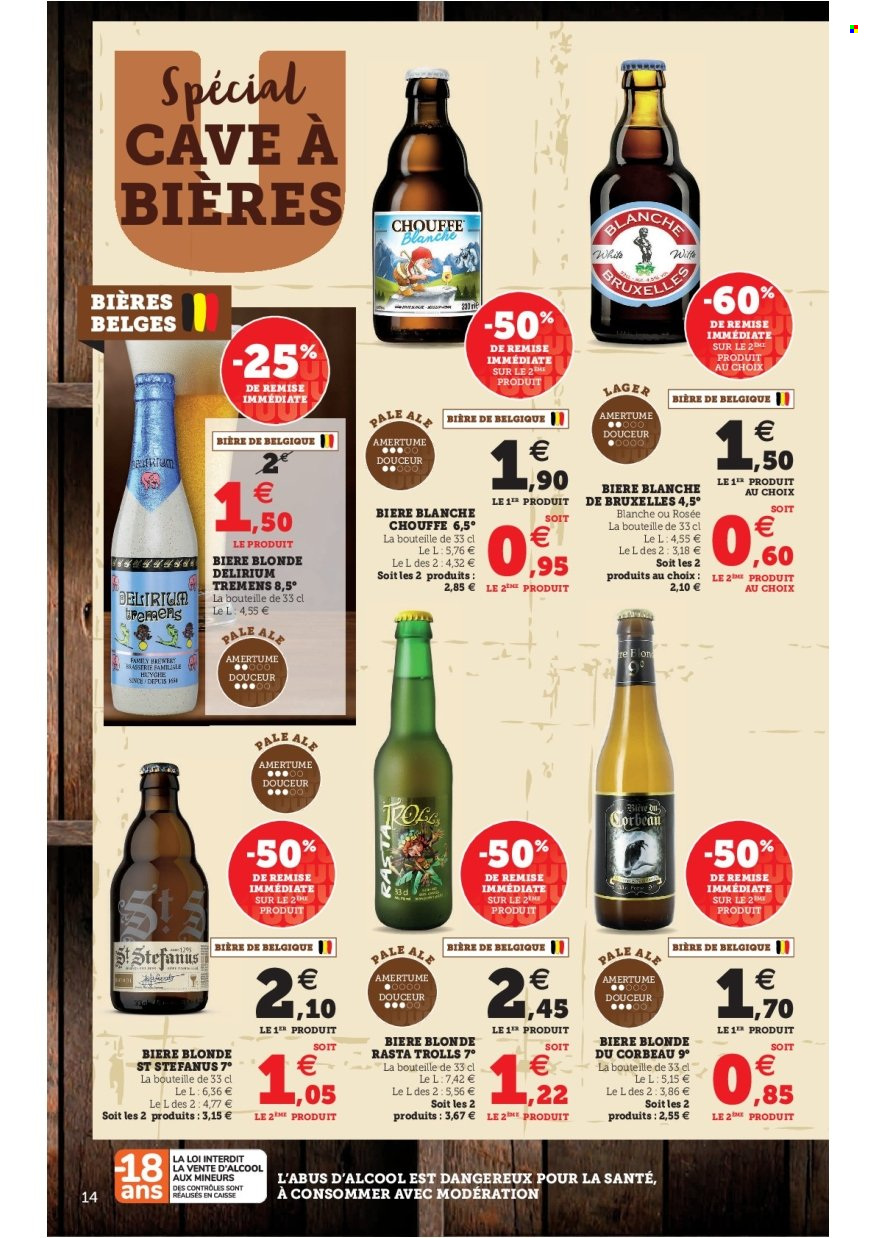 thumbnail - Catalogue HYPER U - 31/05/2022 - 11/06/2022 - Produits soldés - bière, bière blonde. Page 14.