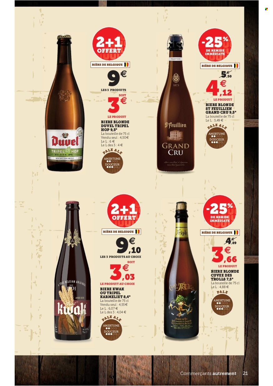 thumbnail - Catalogue HYPER U - 31/05/2022 - 11/06/2022 - Produits soldés - bière, bière blonde, alcool, Kwak. Page 21.