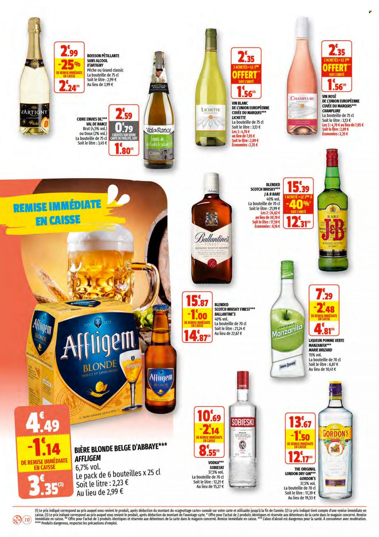 thumbnail - Catalogue Coccinelle Express - 25/05/2022 - 05/06/2022 - Produits soldés - bière, bière blonde, vin blanc, vin rosé, vin, cidre, gin, vodka, whisky, liqueur, J&B. Page 10.
