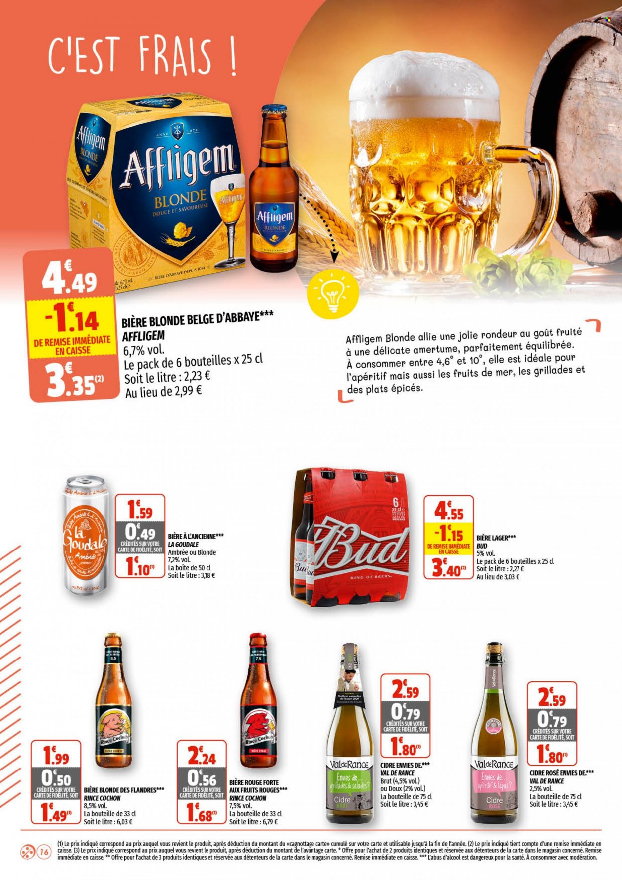 thumbnail - Catalogue Coccinelle Supermarché - 25/05/2022 - 05/06/2022 - Produits soldés - bière blonde, Goudale, tapas, cidre. Page 16.