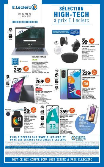 Catalogue E.Leclerc - 31/05/2022 - 11/06/2022.