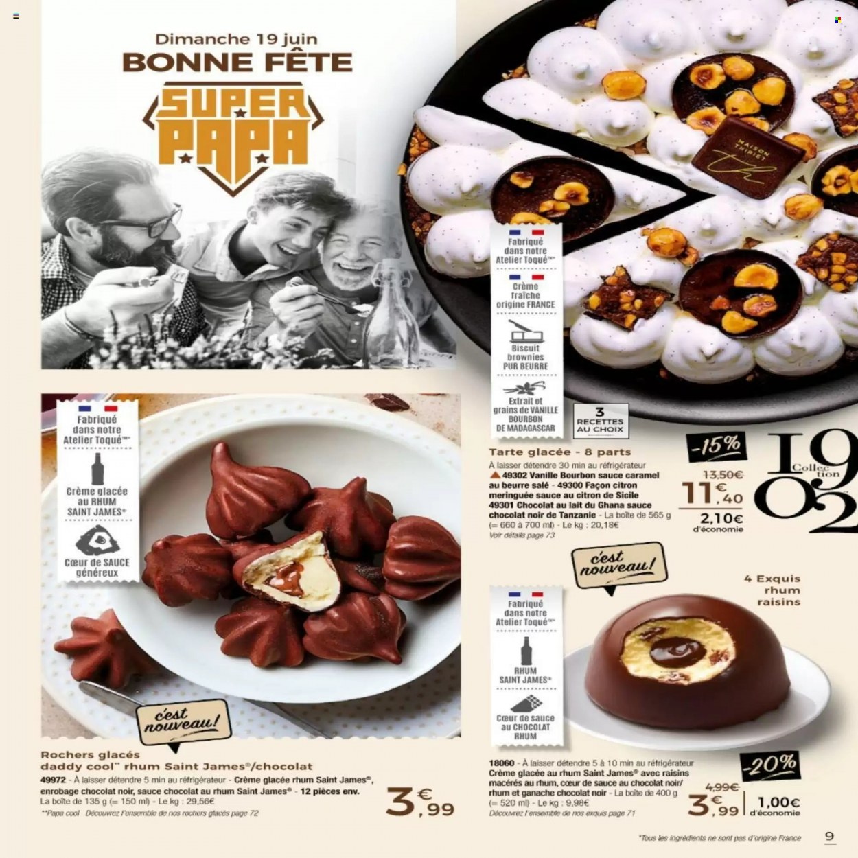 thumbnail - Catalogue Thiriet - 08/06/2022 - 01/07/2022 - Produits soldés - tarte, crème fraîche, glace, biscuits. Page 9.