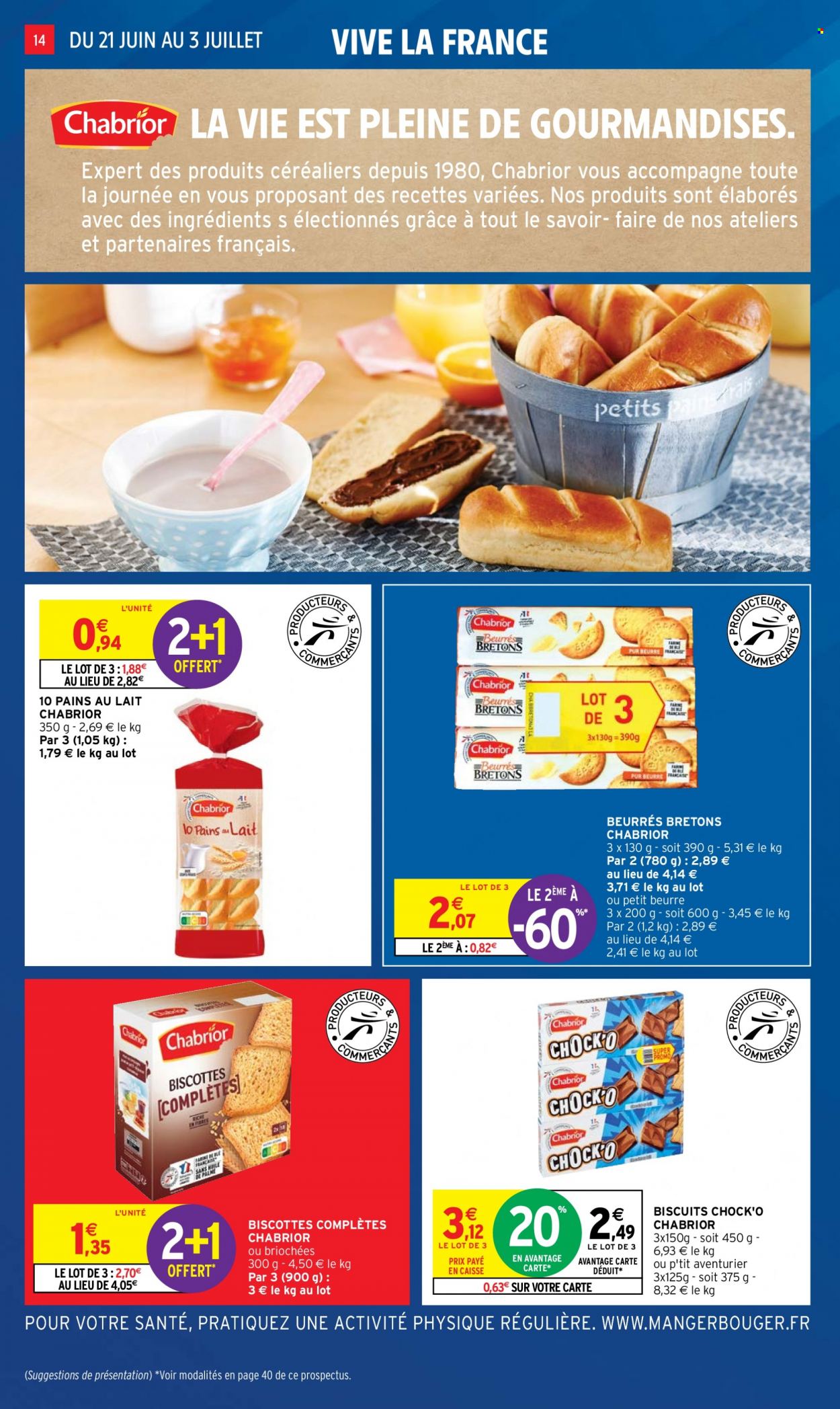 thumbnail - Catalogue Intermarché Super - 21/06/2022 - 03/07/2022 - Produits soldés - biscottes, pain au lait, biscuits. Page 14.