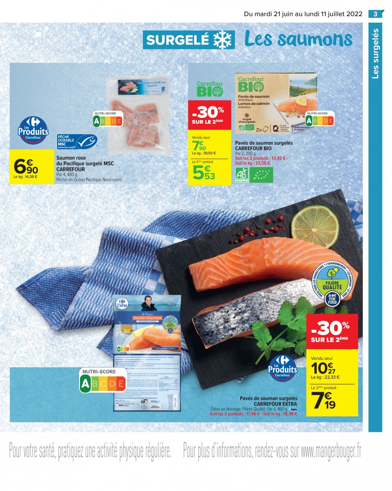 thumbnail - Catalogue Carrefour Market - 21/06/2022 - 11/07/2022 - Produits soldés - saumon, pavés de saumon. Page 3.