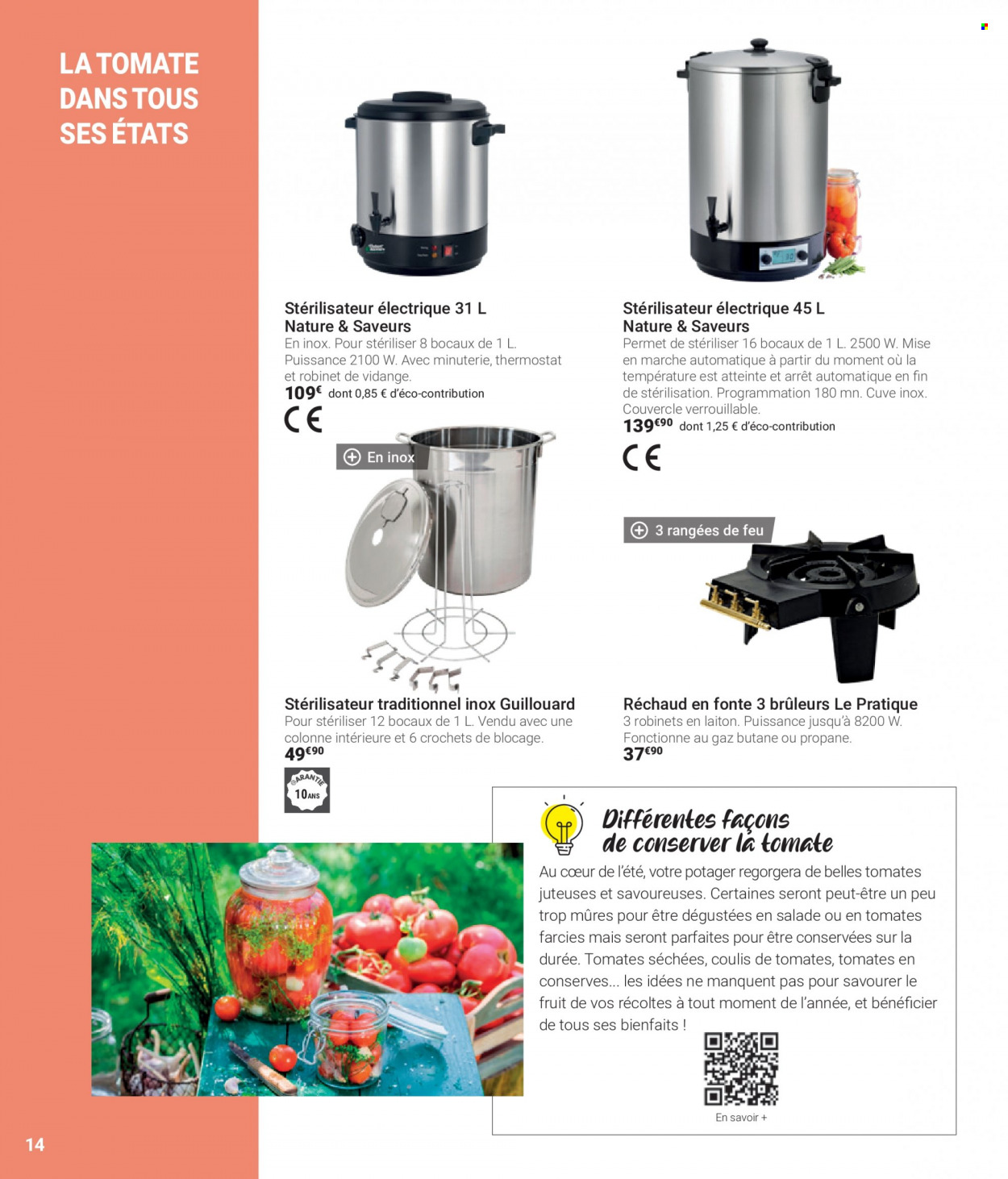 thumbnail - Catalogue Gamm vert - 22/06/2022 - 28/08/2022 - Produits soldés - réchaud. Page 14.