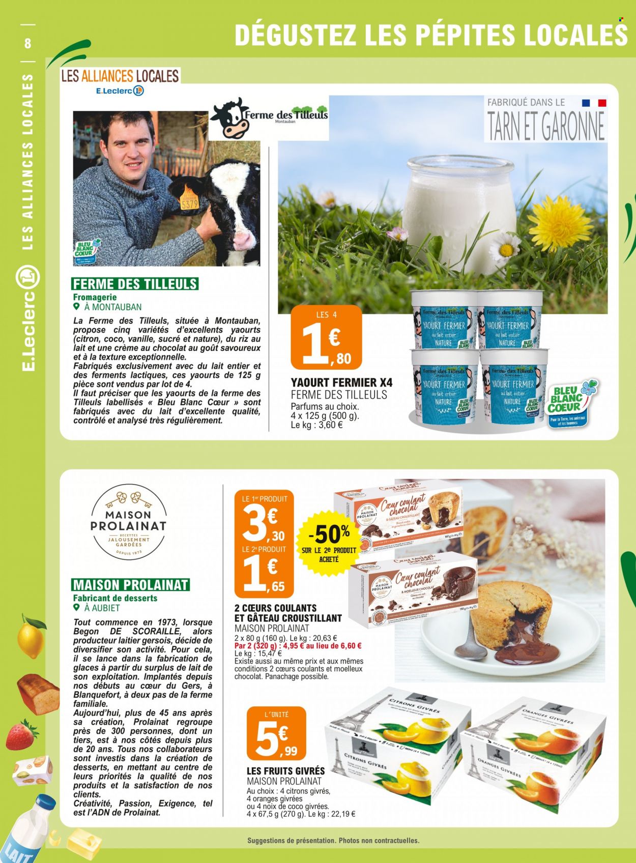 thumbnail - Catalogue E.Leclerc - 05/07/2022 - 16/07/2022 - Produits soldés - oranges, gâteau, yaourt, riz au lait, maison. Page 8.