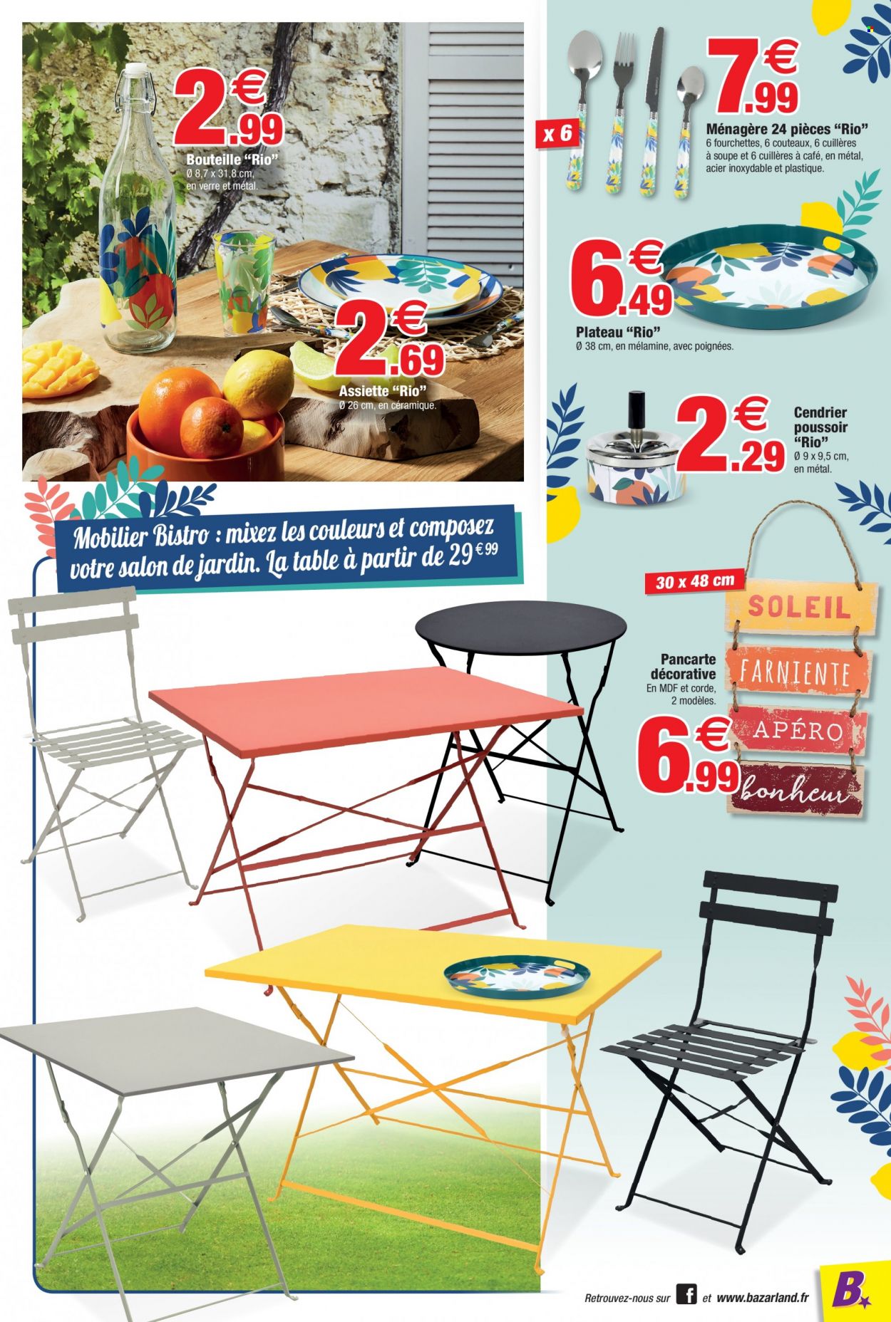 thumbnail - Catalogue Bazarland - 29/06/2022 - 10/07/2022 - Produits soldés - table, cendrier, assiette, ménagère, fourchette, salon de jardin. Page 5.