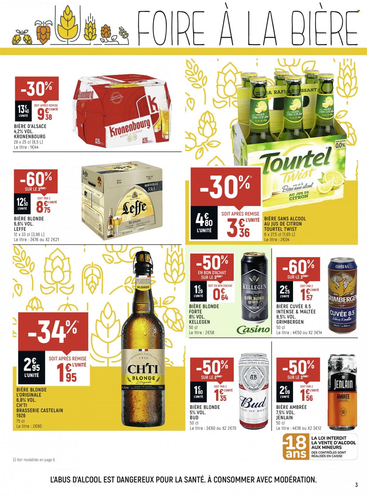 thumbnail - Catalogue SPAR - 29/06/2022 - 10/07/2022 - Produits soldés - Leffe, bière blonde, Grimbergen, bière non alcoolisée. Page 3.