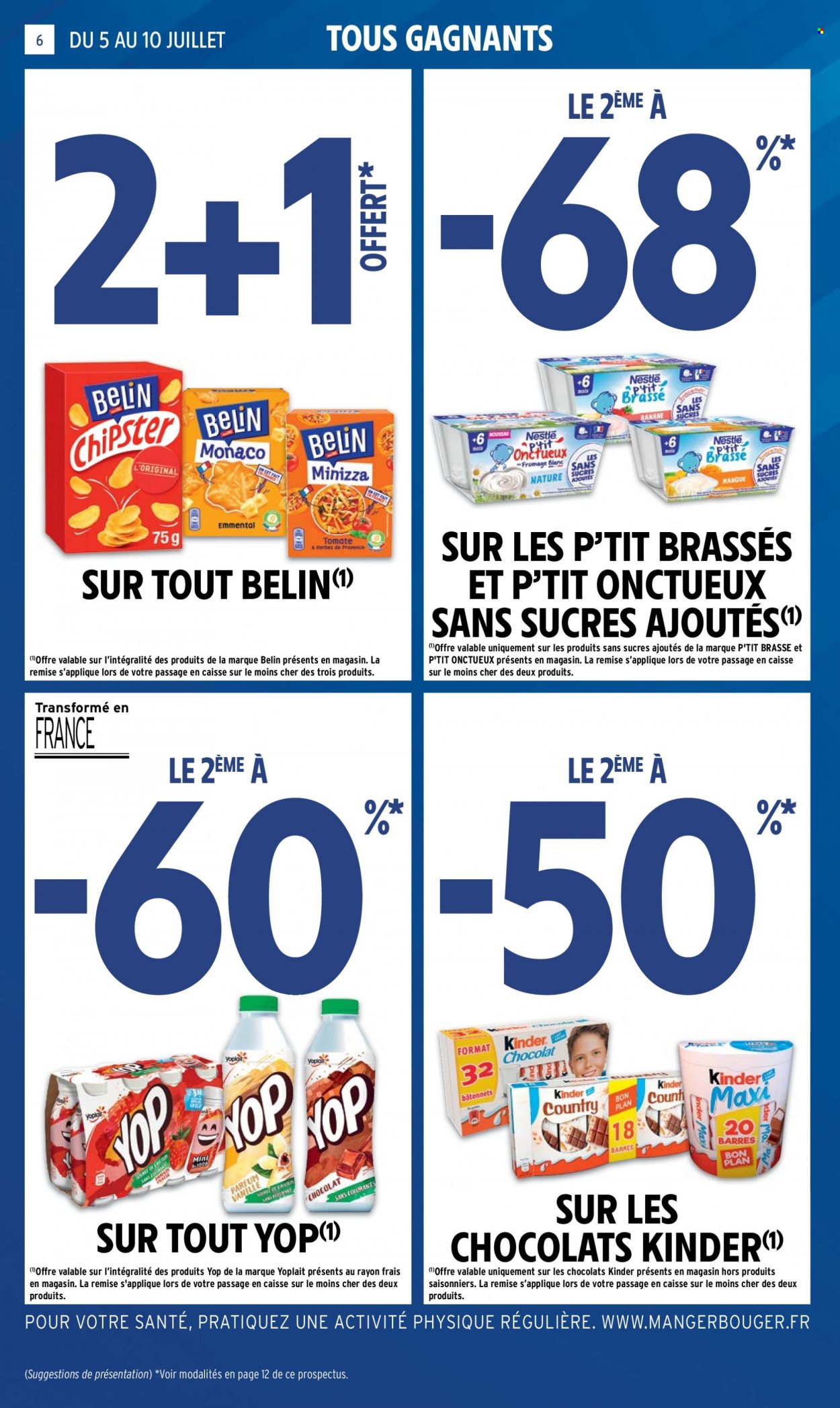 thumbnail - Catalogue Intermarché Express - 05/07/2022 - 10/07/2022 - Produits soldés - Yoplait, chocolat, Kinder. Page 6.