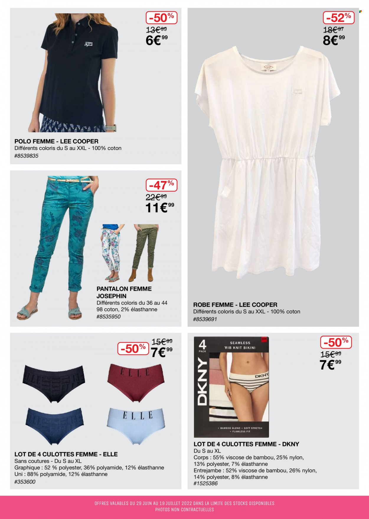 thumbnail - Catalogue Costco - 29/06/2022 - 19/07/2022 - Produits soldés - DKNY, pantalon, robe, t-shirt, culotte, bambou. Page 5.