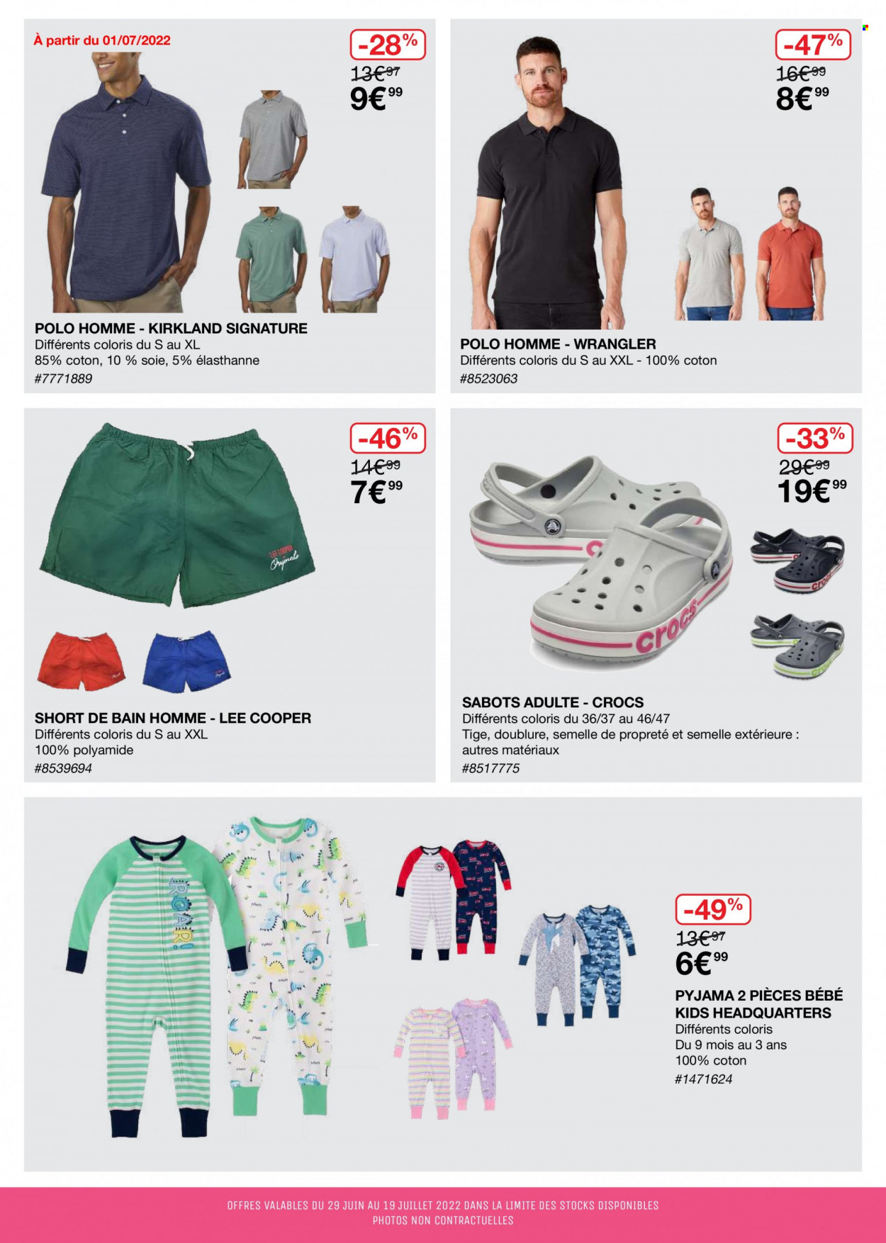 thumbnail - Catalogue Costco - 29/06/2022 - 19/07/2022 - Produits soldés - sabots, shorts, t-shirt, pyjama. Page 6.