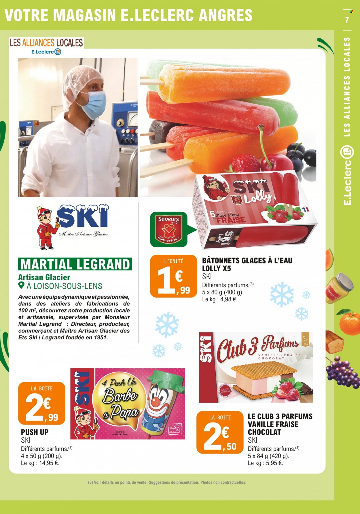 thumbnail - Catalogue E.Leclerc - 05/07/2022 - 09/07/2022 - Produits soldés - glace, moutarde, ski. Page 7.