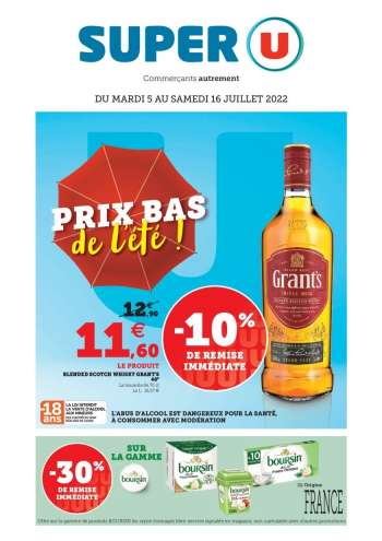Catalogue SUPER U - 05/07/2022 - 16/07/2022.