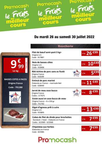 Catalogue Promocash - 26/07/2022 - 30/07/2022.