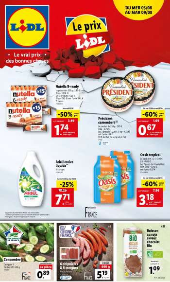 Catalogue Lidl - 03/08/2022 - 09/08/2022.