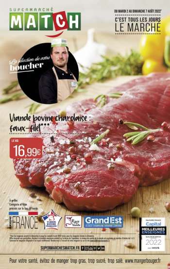 Catalogue Supermarché Match - 02/08/2022 - 07/08/2022.
