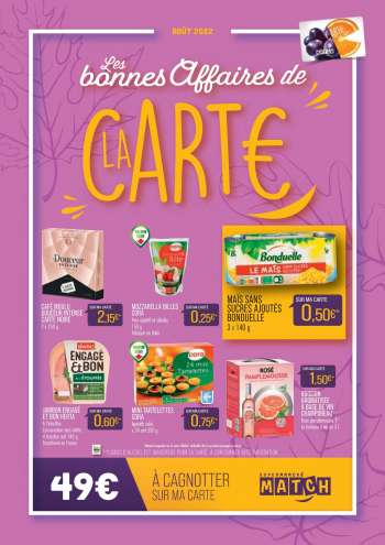 Catalogue Supermarché Match - 01/08/2022 - 31/08/2022.