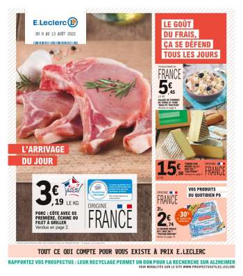 Catalogue E.Leclerc - 09/08/2022 - 13/08/2022.