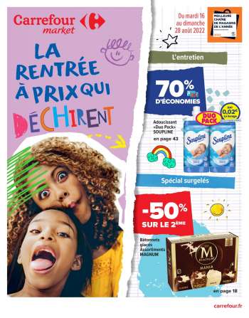 Catalogue Carrefour Market - 16/08/2022 - 28/08/2022.